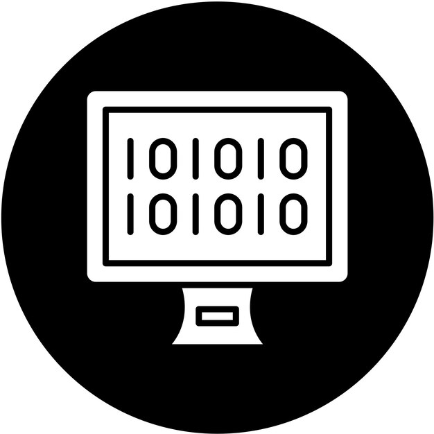 Vector Design Binary Icon Style