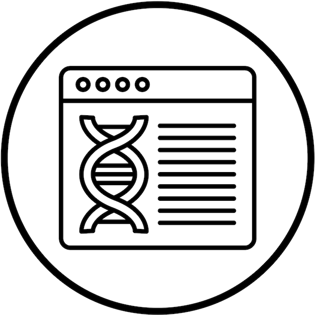 Vector Design Bioinformatics Icon Style