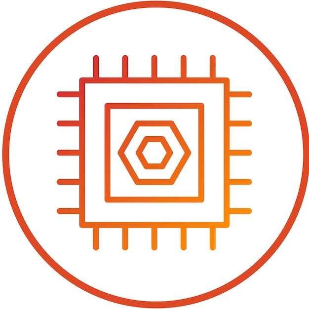 Vector Design BIOS Chip Icon Style
