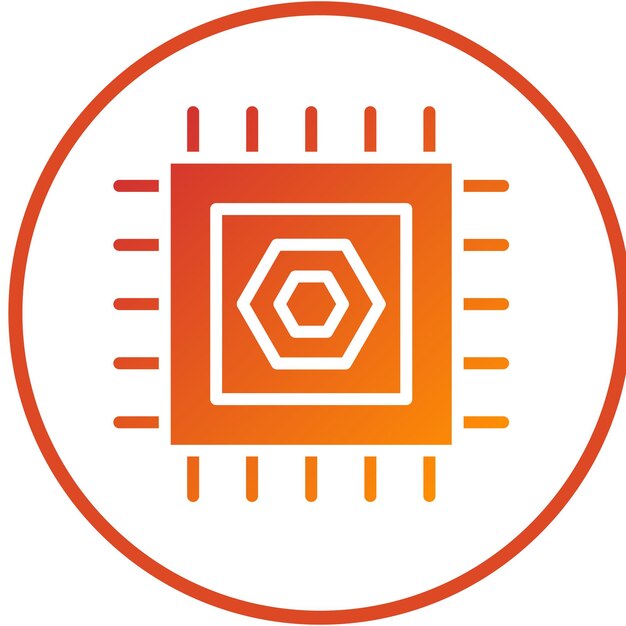 Vector Design BIOS Chip Icon Style
