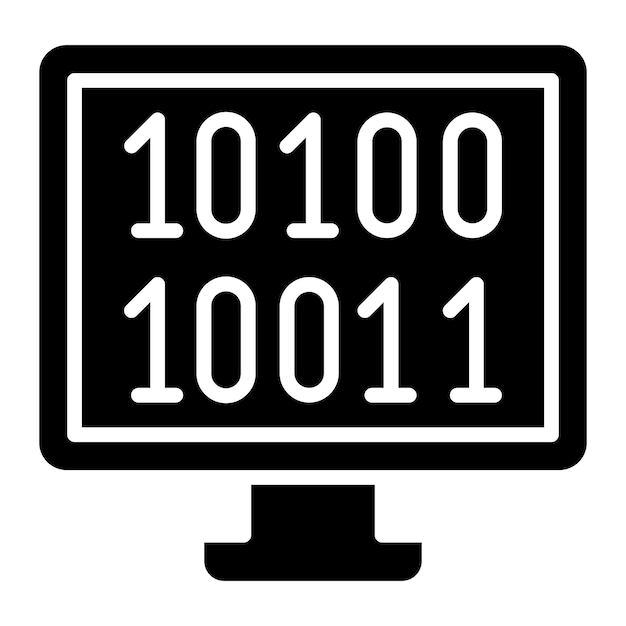 vector design bit icon style
