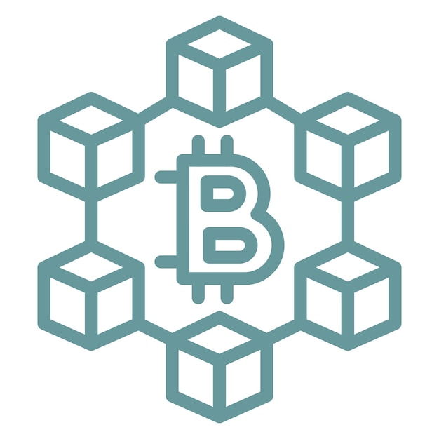 Vector Design Blockchain Icon Style