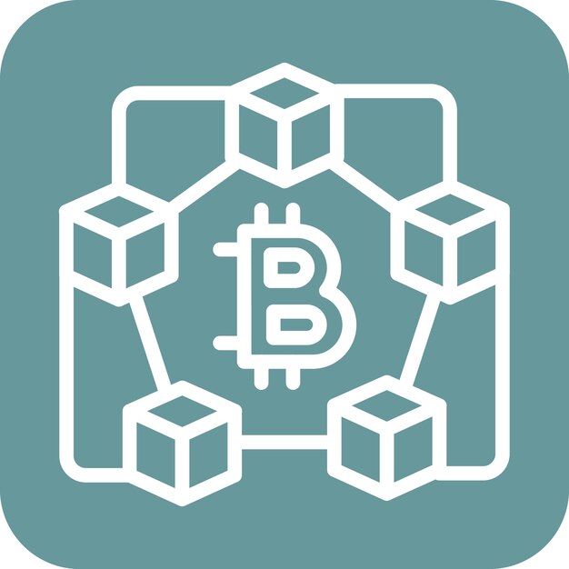 Vector Design Blockchain Icon Style