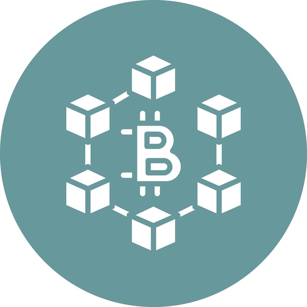 vector design blockchain icon style