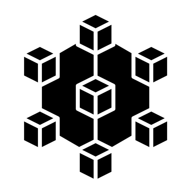 vector design blockchain icon style