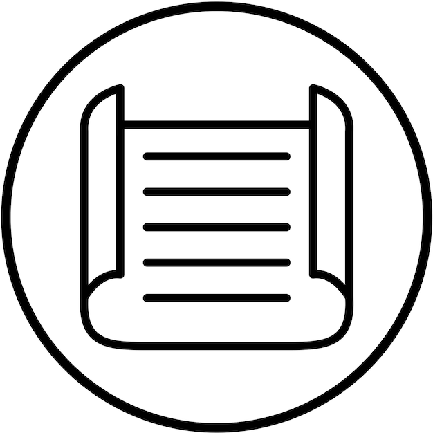 Vector Design Blueprints Roll Icon Style