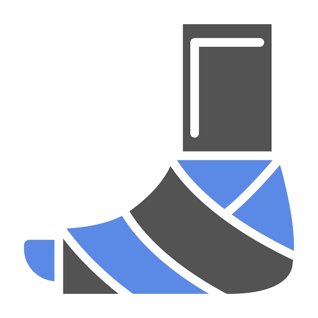 Vector Design Bone Fracture Cast Icon Style