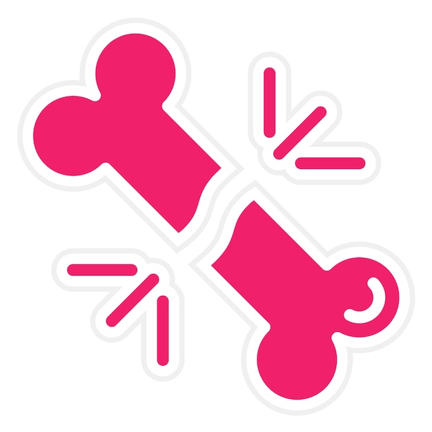 Vector Design Bone Fracture Icon Style