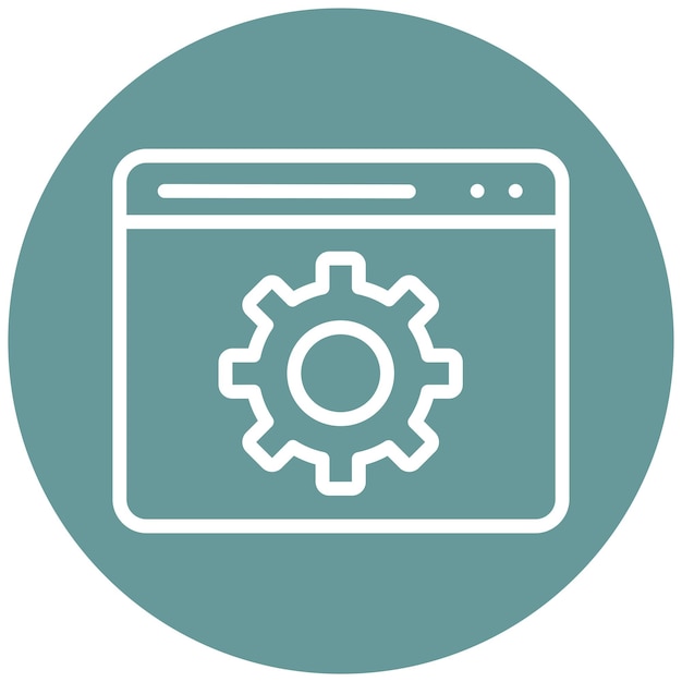 vector design browser setting icon style
