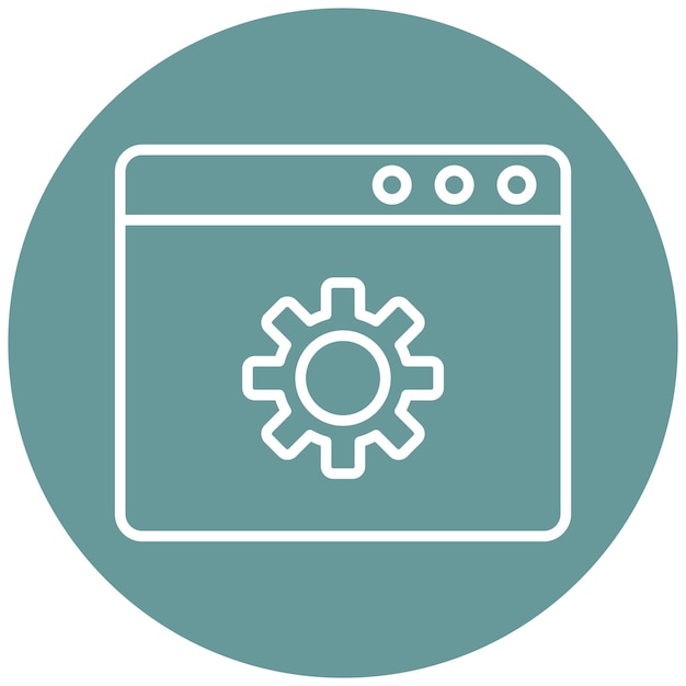 vector design browser setting icon style