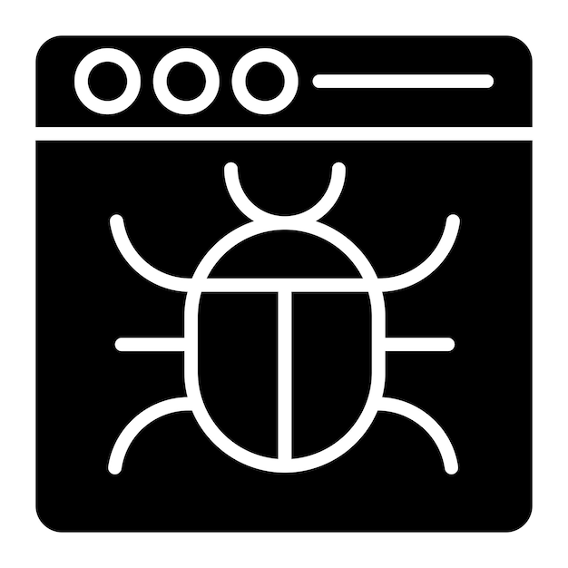 vector design bug icon style