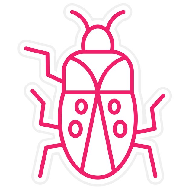 vector design bug icon style