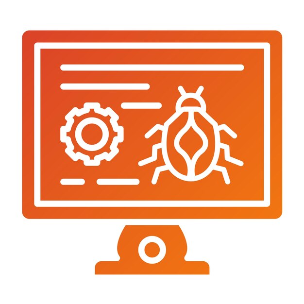 vector design bug icon style