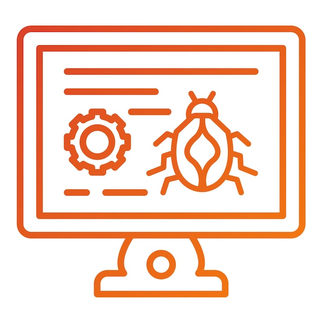 vector design bug icon style