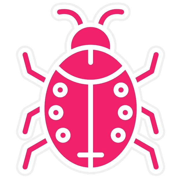 vector design bug icon style