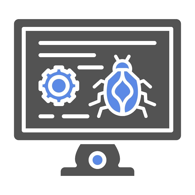 vector design bug icon style