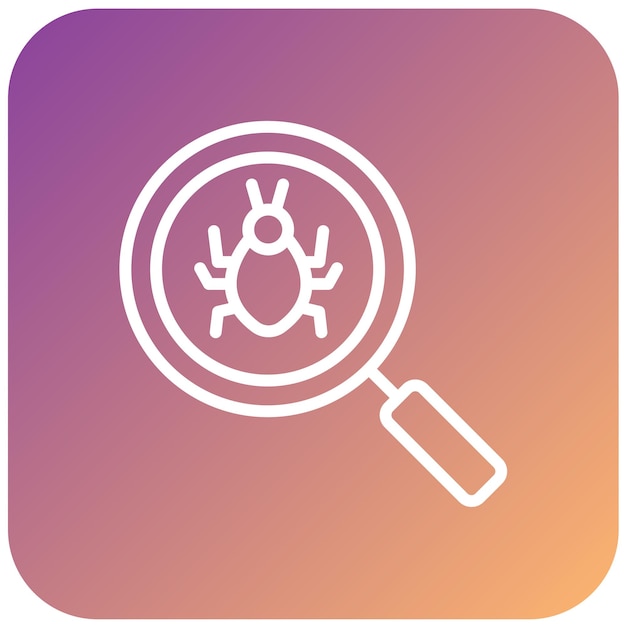 Vector Design Bug Search Icon Style