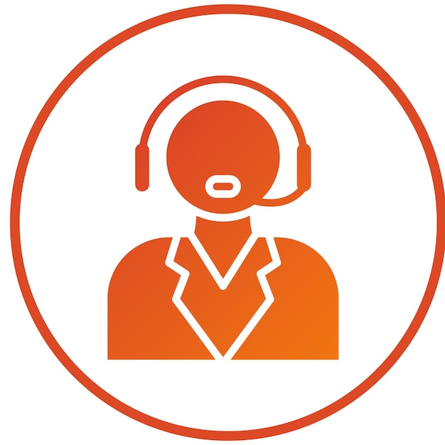 Vector Design Call Center Icon Style