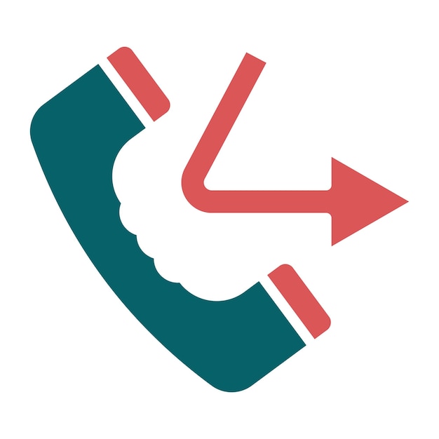 vector design call forwarding icon style