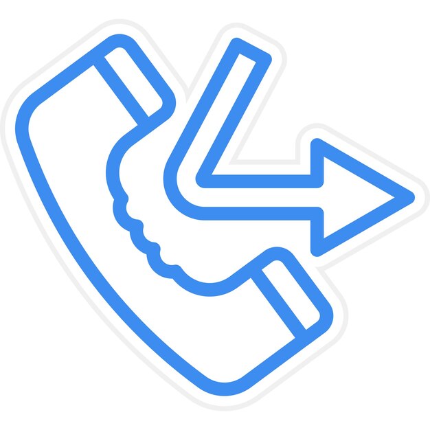 vector design call forwarding icon style