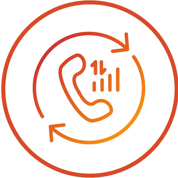 vector design callback service icon style