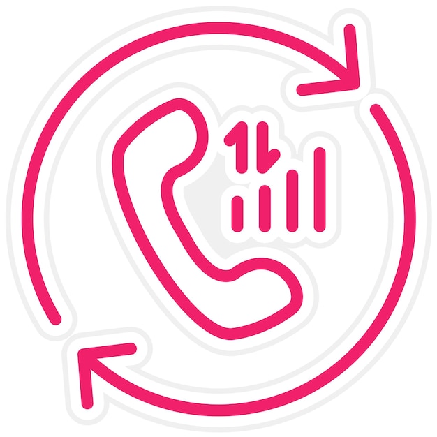vector design callback service icon style