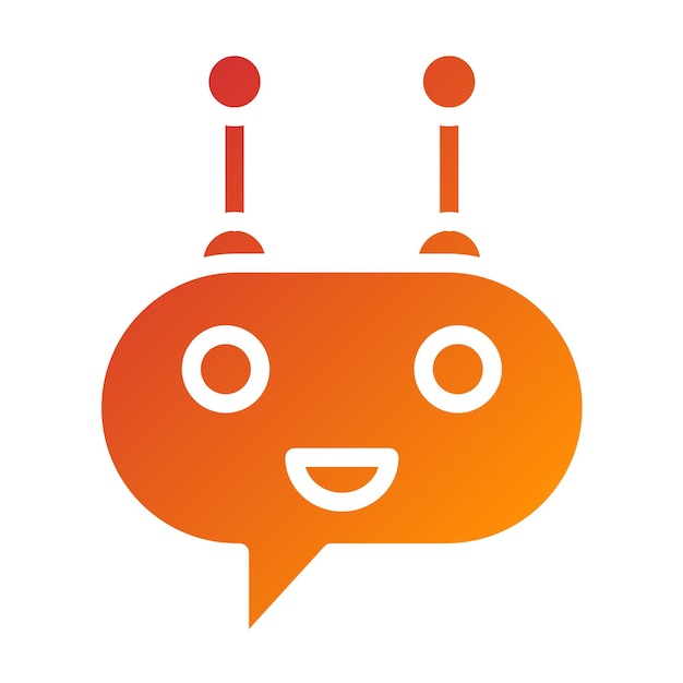 vector design chatbot assistant icon style