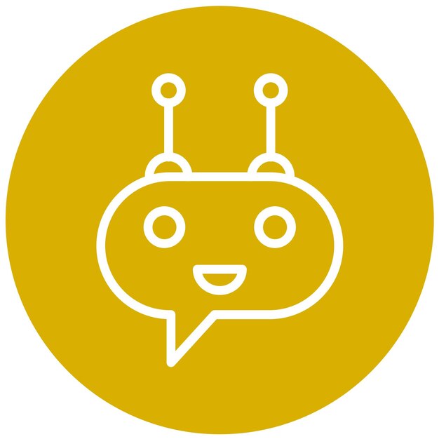 vector design chatbot assistant icon style