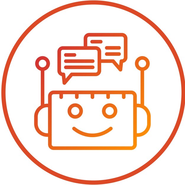 Vector Design Chatbot Icon Style
