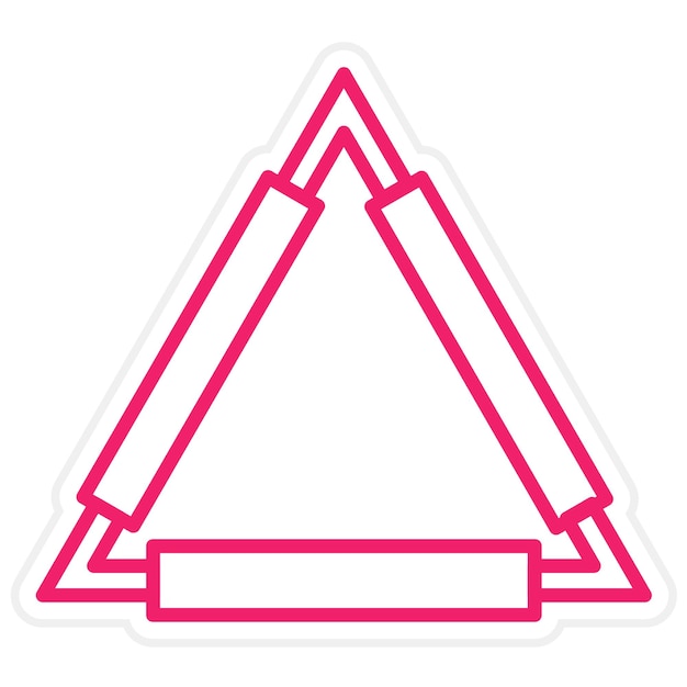 vector design clay triangle icon style