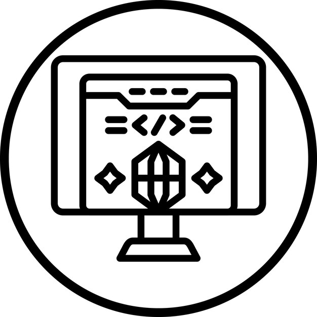 vector design clean code icon style