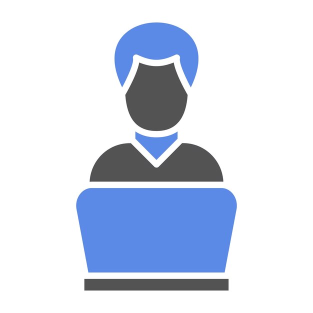 Vector Design Clerk Male Icon Style