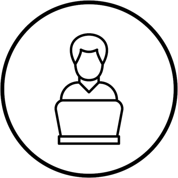 vector design clerk male icon style