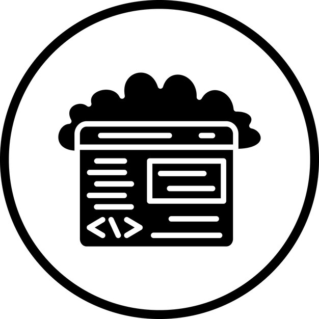 Vector Design Cloud Coding Icon Style