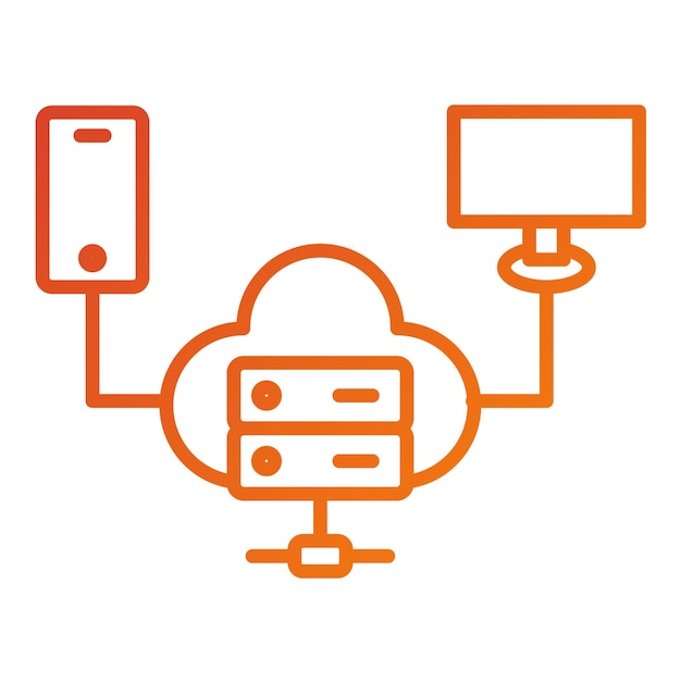 Vector Design Cloud Computing Icon Style