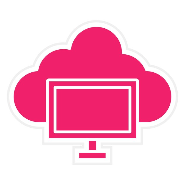 vector design cloud computing icon style