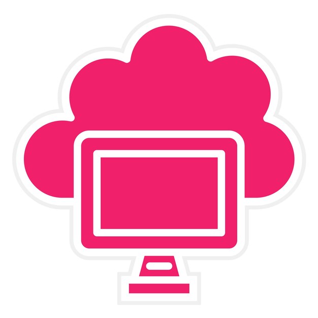 vector design cloud computing icon style