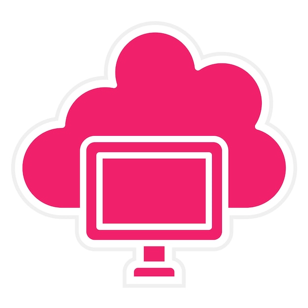 vector design cloud computing icon style
