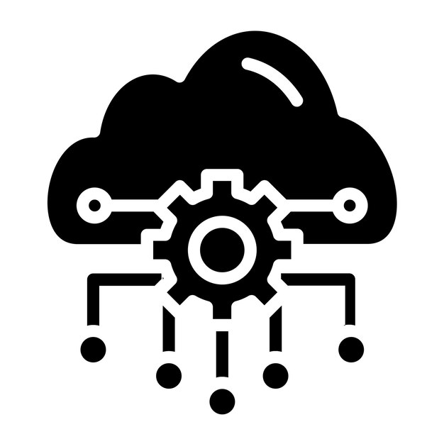 vector design cloud computing icon style