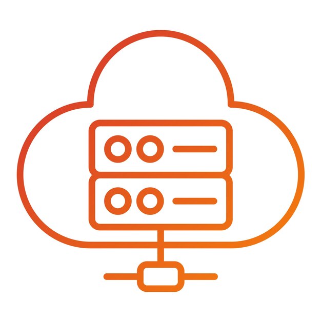 Vector Design Cloud Database Icon Style