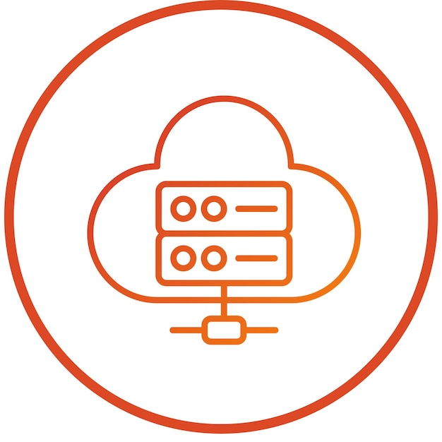 Vector Design Cloud Database Icon Style
