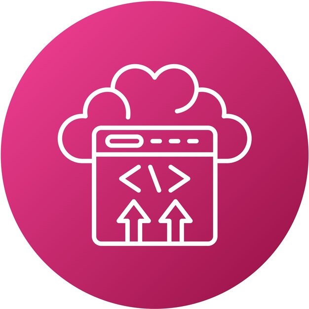 Vector Design Cloud Deployment Icon Style