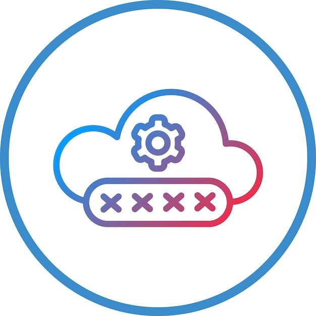 vector design cloud password icon style