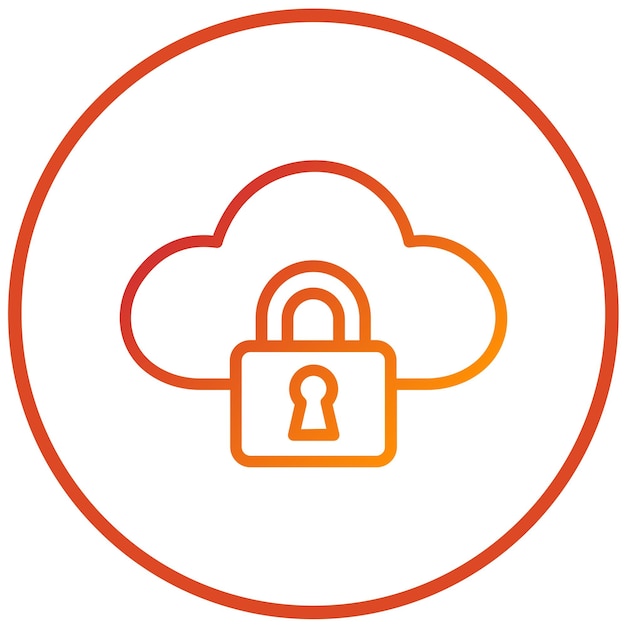 Vector Design Cloud security Icon Style