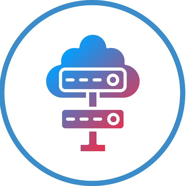 Vector Design Cloud Server Icon Style