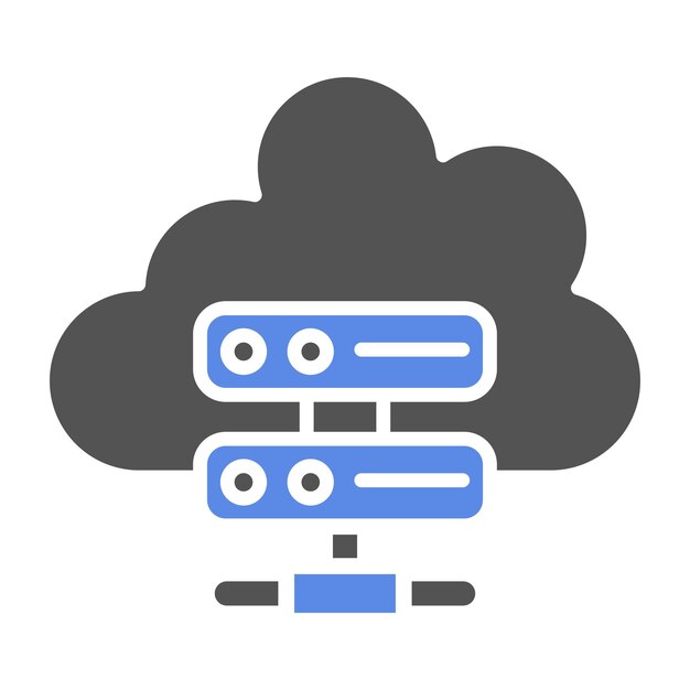 Vector Design Cloud Server Icon Style