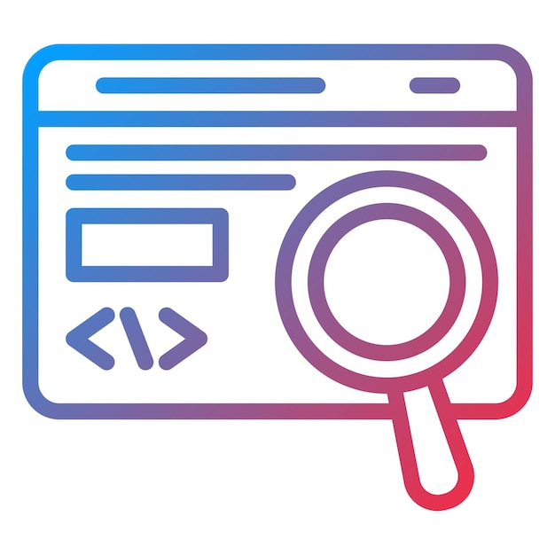 Vector Design Code Testing Icon Style