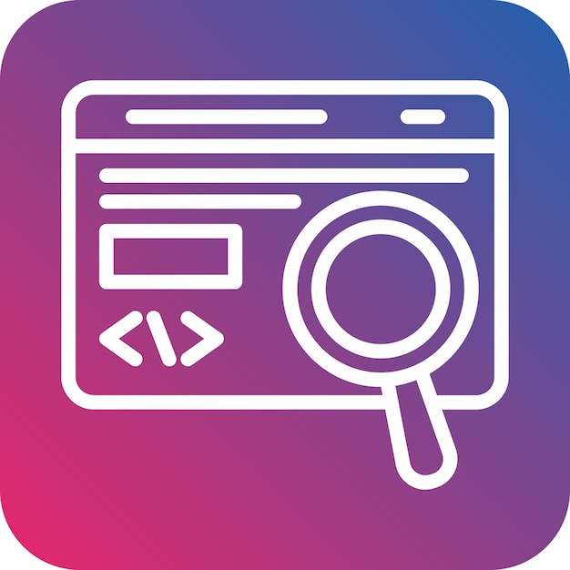 Vector Design Code Testing Icon Style