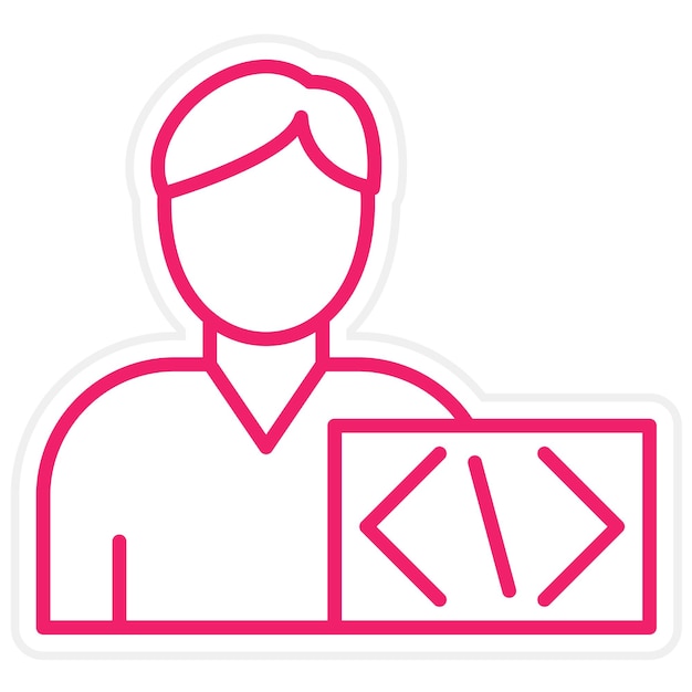 Vector Design Coder Man Icon Style