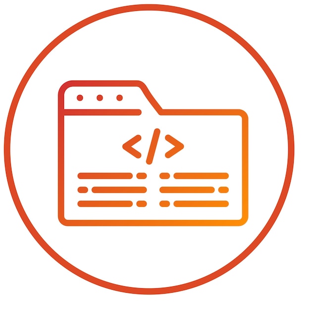 Vector Design Coding Icon Style